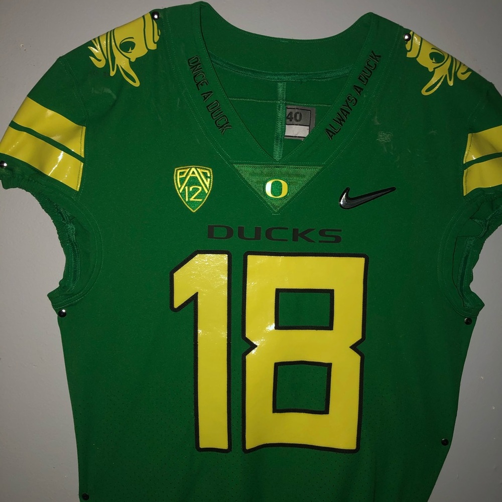 Authentic Oregon Ducks Game Used Jersey